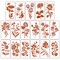 17pcs - Flower Stencils for Painting,Stencils for Crafts Reusable